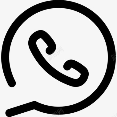 Whatsapp徽标社交网站线性图标图标