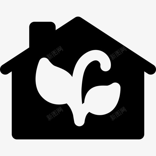 房子建筑环保图标svg_新图网 https://ixintu.com 建筑 房子 环保