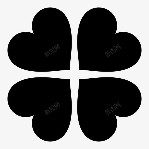 三叶草信仰心图标svg_新图网 https://ixintu.com 三叶草 信仰 四叶草 幸运 心 甜蜜的心