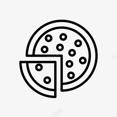 披萨切好的披萨食物图标图标