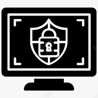 网络安全计算机保护互联网安全图标图标