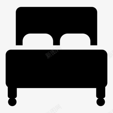 床双人床家具图标图标