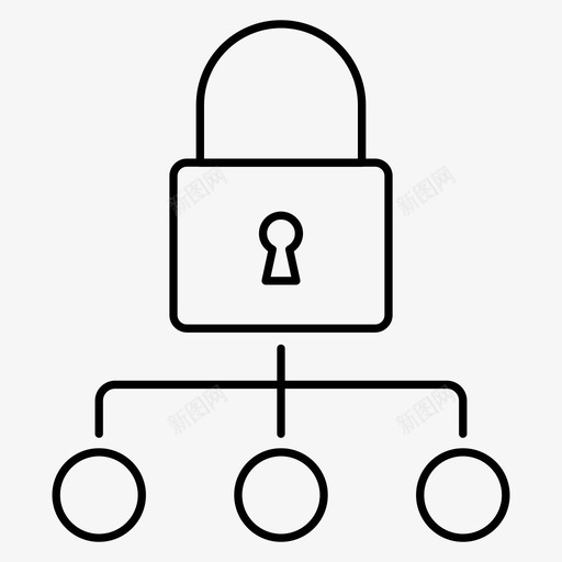 网络锁专用图标svg_新图网 https://ixintu.com 专用 保护 安全 网络 锁