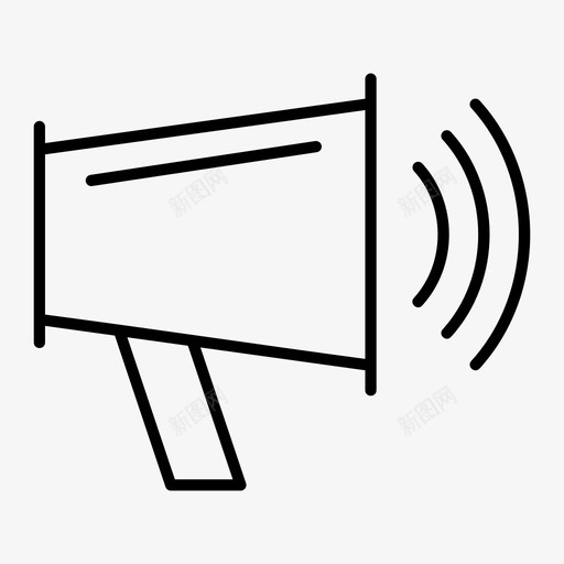 扩音器广播噪音图标svg_新图网 https://ixintu.com 噪音 声音 广播 扩音器 语音