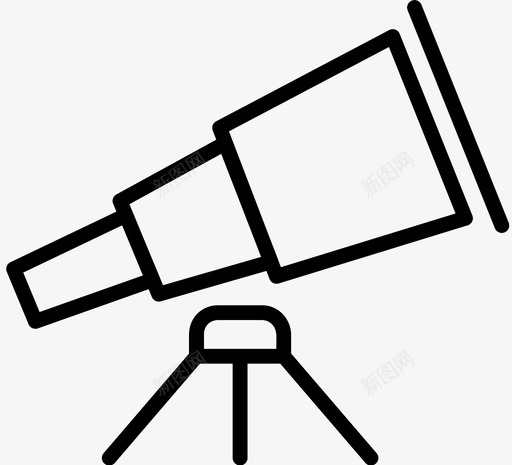 望远镜天文学观测图标svg_新图网 https://ixintu.com 光学 天文学 太空 望远镜 研究 观测