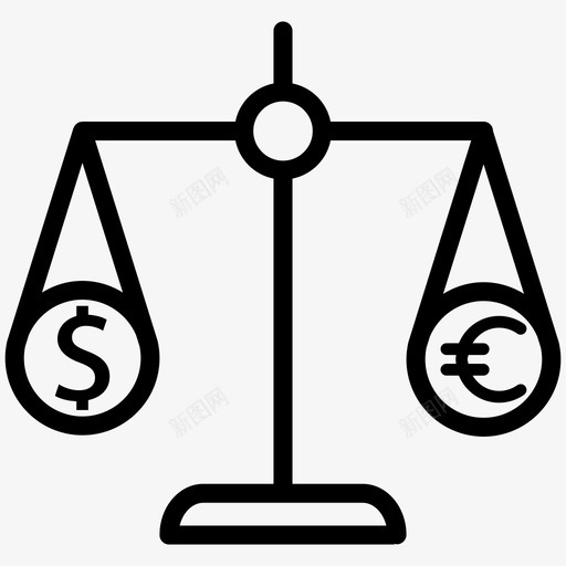 预算平衡转换经济图标svg_新图网 https://ixintu.com 未来 经济 货币 转换 重量 预算平衡
