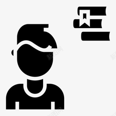 教育书籍男性图标图标
