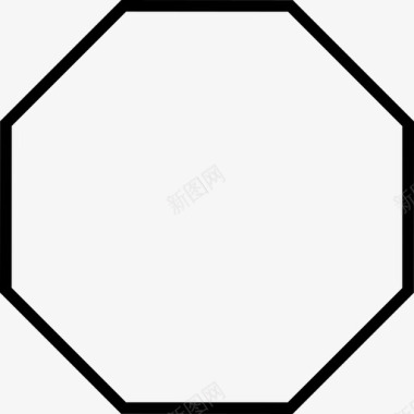 几何学数学八角形图标图标
