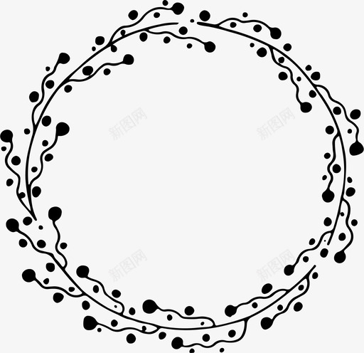 花环圆圈框架图标svg_新图网 https://ixintu.com 圆圈 框架 植物 花环 装饰品