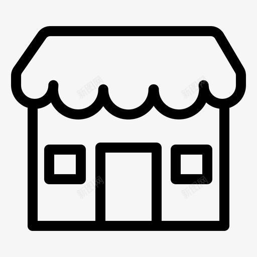 商店建筑物购物图标svg_新图网 https://ixintu.com 商店 建筑物 购物