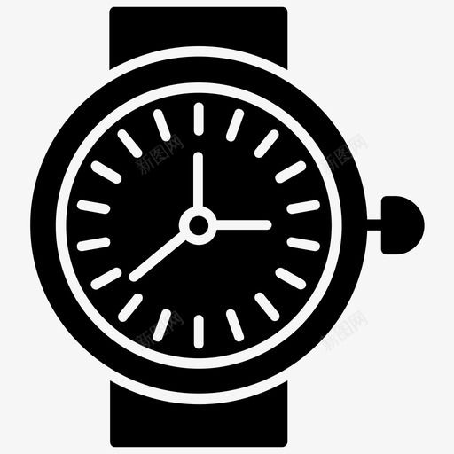 新手表模拟手表计时器图标svg_新图网 https://ixintu.com 手表 新手表 时间机器 模拟手表 计时器 购物和商业字形图标
