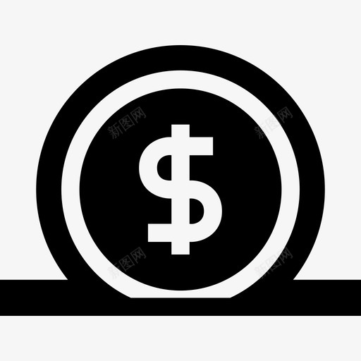 储蓄货币存款图标svg_新图网 https://ixintu.com 储蓄 存款 小黑 货币 金融