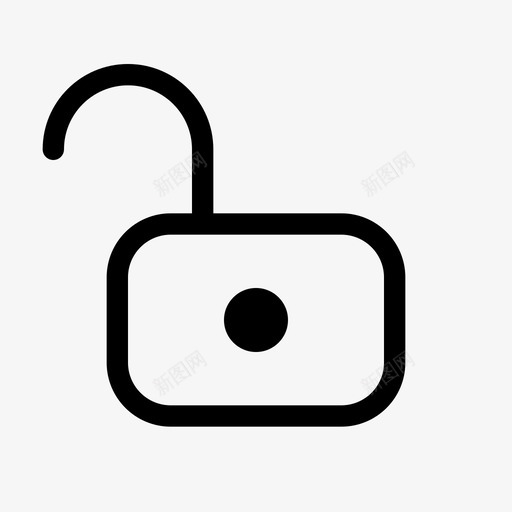 解锁密码不安全图标svg_新图网 https://ixintu.com 不安全 基本图标集 密码 解锁