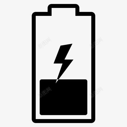 电池电量低充电指示灯图标svg_新图网 https://ixintu.com 充电 带有图标 指示灯 电池充电指示灯已满 电池电量低