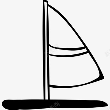 风帆运动夏季手工制作图标图标