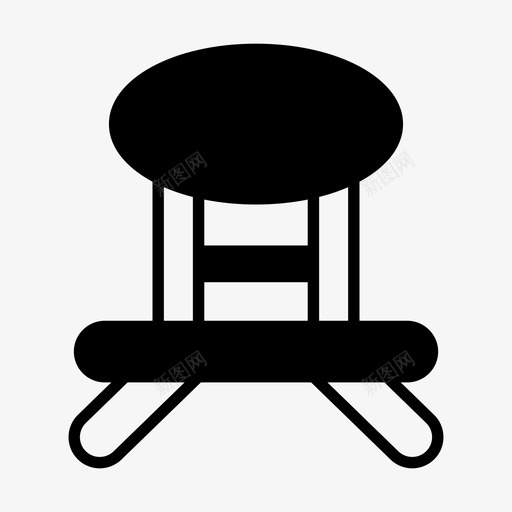 椅子装饰家具图标svg_新图网 https://ixintu.com 半沙发 家具 座椅 椅子 装饰
