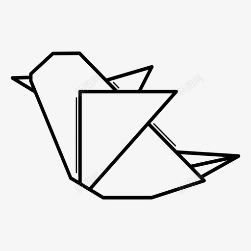 折纸鸟鸟工艺装饰图标svg_新图网 https://ixintu.com 想象 折纸纸鸟收藏 折纸鸟 日本玩具 纸工艺 装饰 鸟工艺