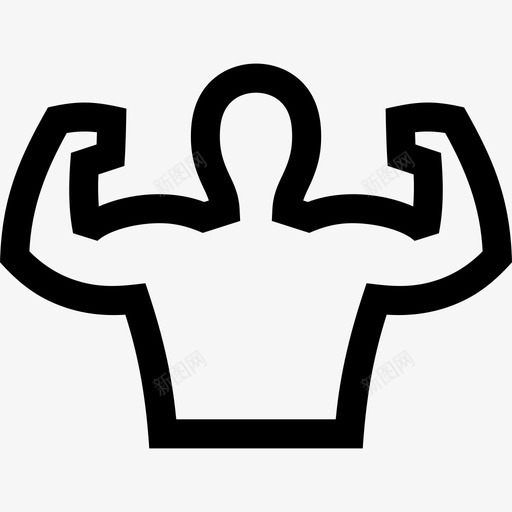 健美运动员手臂二头肌图标svg_新图网 https://ixintu.com 二头肌 健美运动员 健身大纲 强壮 手臂 肌肉