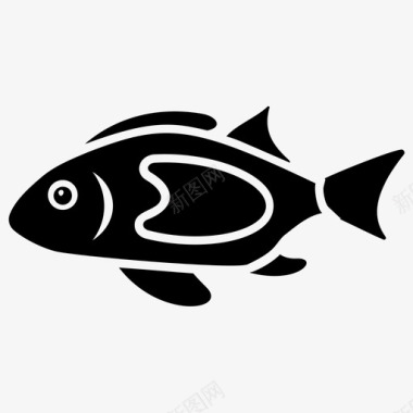摩里鱼水生鱼淡水鱼图标图标