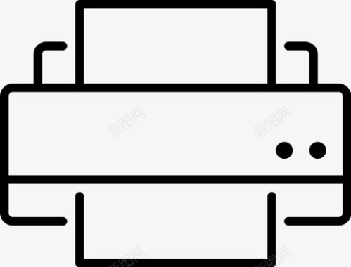 打印机文件纸张图标图标