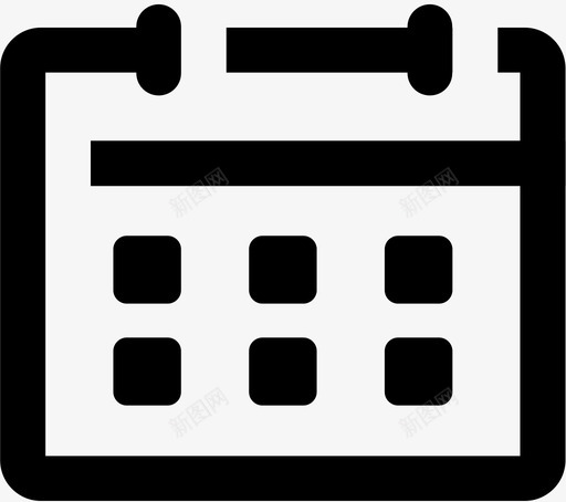日历日期行图标svg_新图网 https://ixintu.com 周 日历 日期 行图标