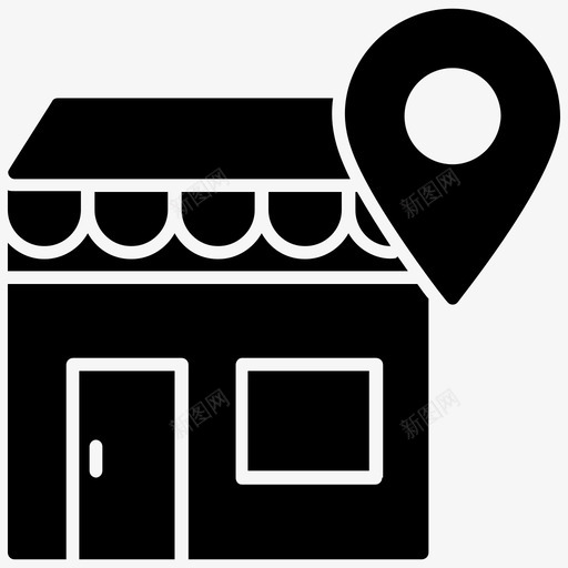 商店位置位置保持架地图针图标svg_新图网 https://ixintu.com 位置保持架 商店位置 地图和导航符号图标 地图针 导航