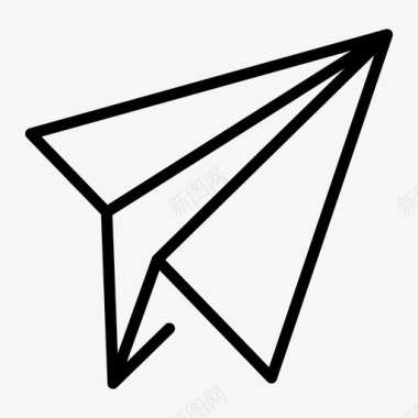 折叠火箭界面邮件图标图标