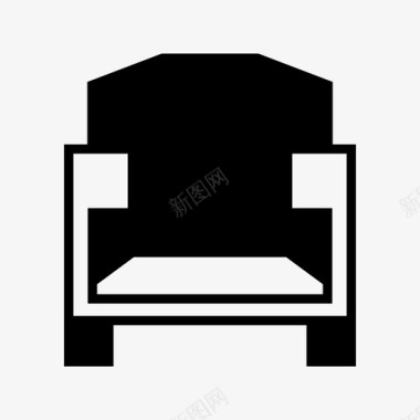 沙发椅子休息室图标图标