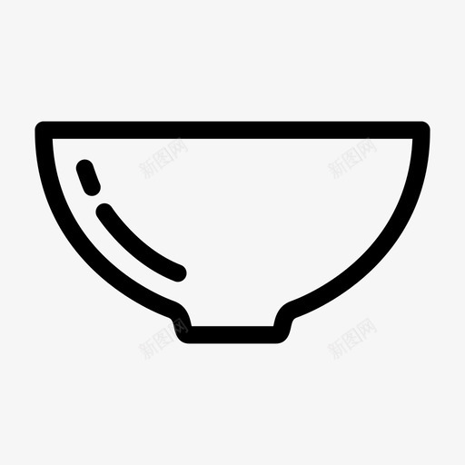 碗容器厨房用具图标svg_新图网 https://ixintu.com 厨房用具 容器 碗 餐具