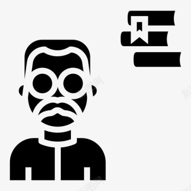 教育书籍男性图标图标