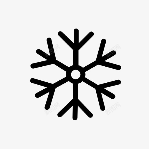 雪花季节天气图标svg_新图网 https://ixintu.com 天气 天气图标 天气状况 季节 雪花