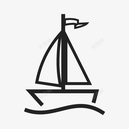 帆船班轮轮船图标svg_新图网 https://ixintu.com 帆船 班轮 车辆 轮船 运输工具