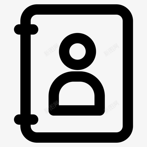 联系人书籍图标svg_新图网 https://ixintu.com 书籍 联系人