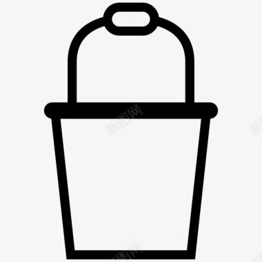 桶清洁容器图标图标
