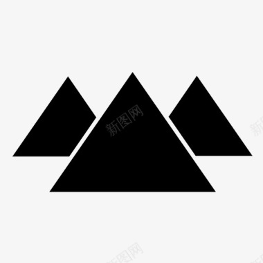 金字塔绘图形状几何图标图标