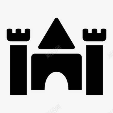 城堡建筑宫殿图标图标
