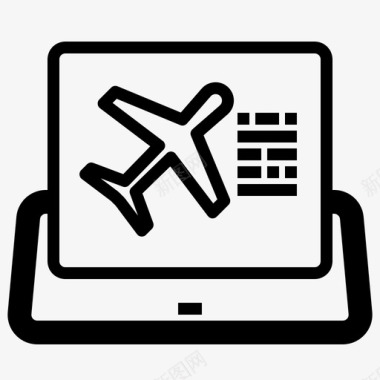 平板电脑预订航空飞机图标图标