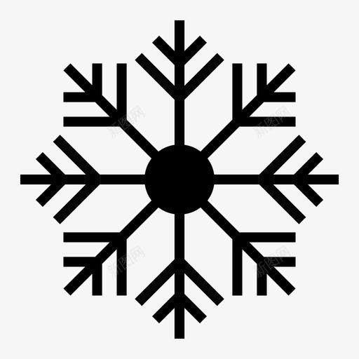 雪冷雪花图标svg_新图网 https://ixintu.com 下雪 冬天 冷 天气 雪 雪花