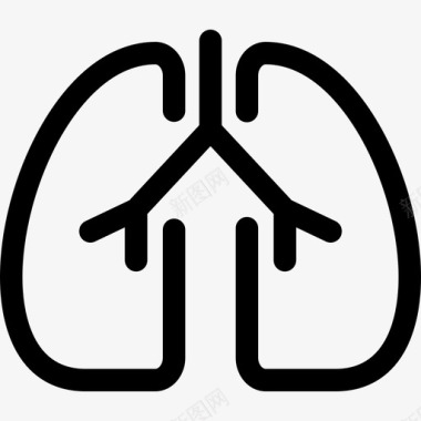 肺医疗服务线性图标图标