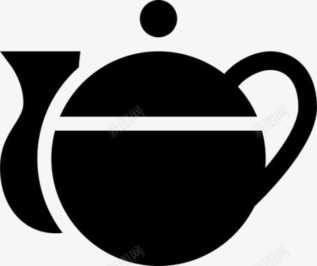 茶壶饮料注射器图标图标