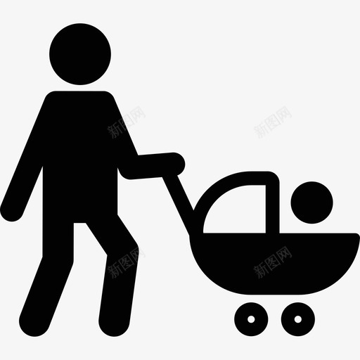 带着婴儿车的人熟悉的人图标svg_新图网 https://ixintu.com 带着婴儿车的人 熟悉的人