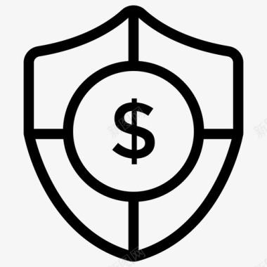金融安全商业保险商业保护图标图标