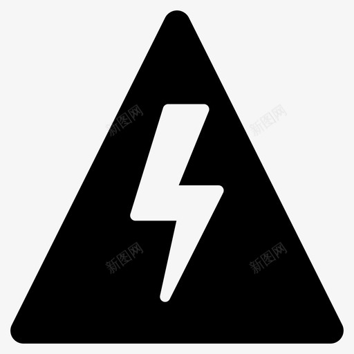 安全电气标志图标svg_新图网 https://ixintu.com 安全 建筑师和施工 标志 电压 电气 警告