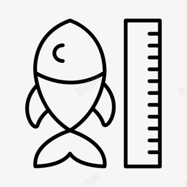 测量鱼钓鱼爱好图标图标