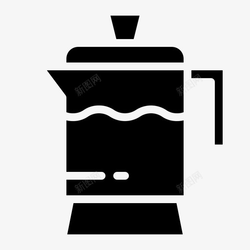 法式印刷机咖啡咖啡壶图标svg_新图网 https://ixintu.com 咖啡 咖啡厅固体 咖啡壶 法式印刷机 热饮