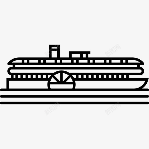 机动船运输水图标svg_新图网 https://ixintu.com 机动船 水 运输