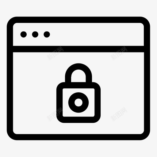 浏览器界面锁图标svg_新图网 https://ixintu.com 技术卷2 浏览器 界面 锁