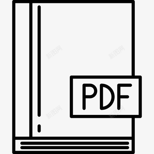 PDF书籍界面库图标svg_新图网 https://ixintu.com PDF书籍 库 界面