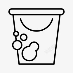 清洁设备水桶清洁设备家用工具图标高清图片