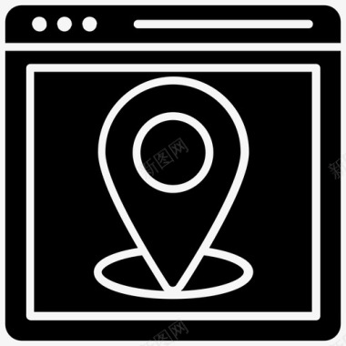 地点优化本地搜索引擎优化位置营销图标图标